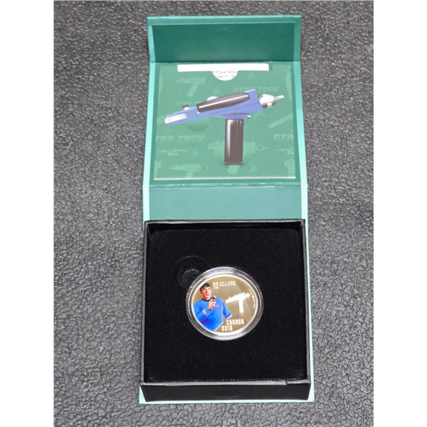 2016 Canada $10 Star Trek Spock & Phaser 1/2 oz Pure .999 Silver Coin w/ Box & COA