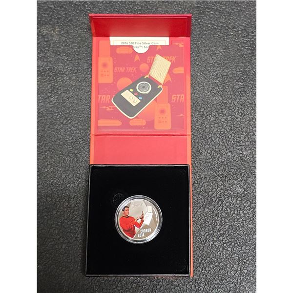 2016 Canada $10 Star Trek Scotty & Communicator 1/2 oz .999 Fine Silver Coin w/ Box & COA