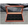 Image 1 : Wooden - 8 coin display Case