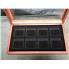 Image 2 : Wooden - 8 coin display Case
