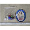 Image 1 : Tray & 8 large Pepsi marbles
