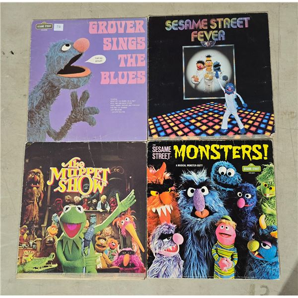 Rare - 4 - Children's Sesame Street LP's