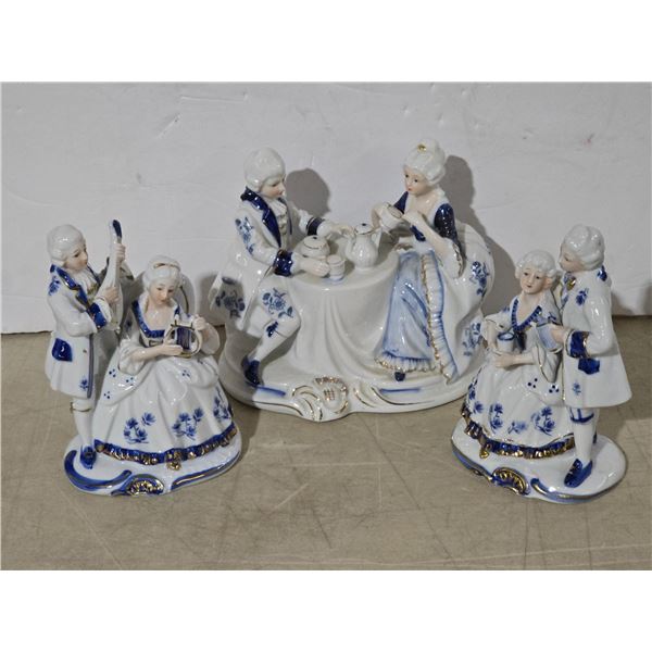 3 classic Victorian Porcelain figurines
