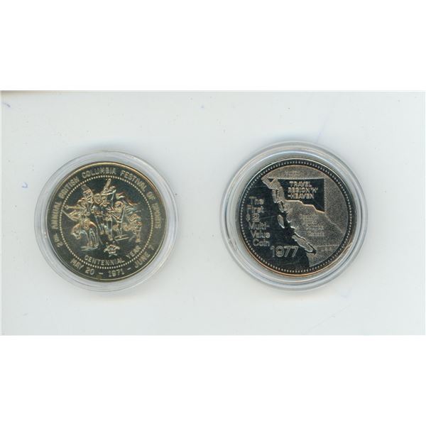 1971 & 1977 B.C. Tokens