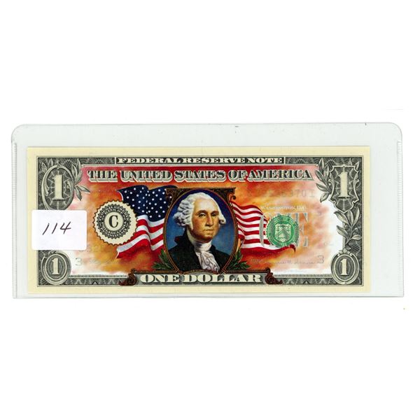 Colorized USA - $1.00 Note - Pristine