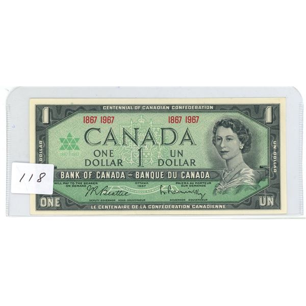 1867-1967 -Pristine $1.00 Note