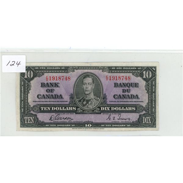 1937 - $10.00 Note #ED1918748 - VG