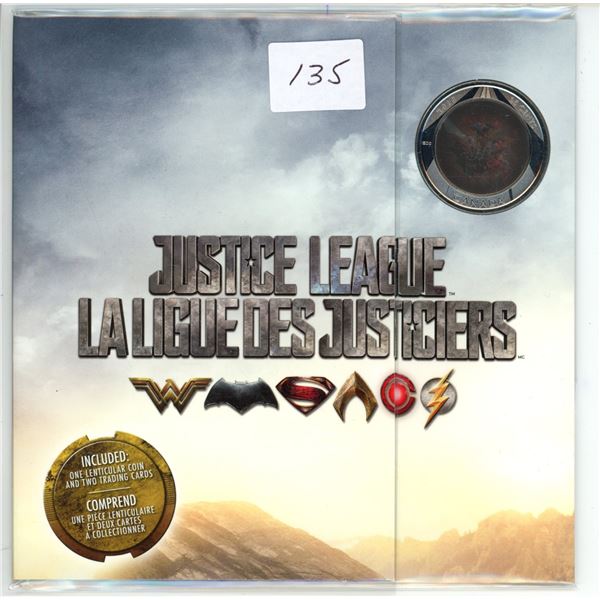 2018 Justice League Lenticular  & 2 Trading Cards