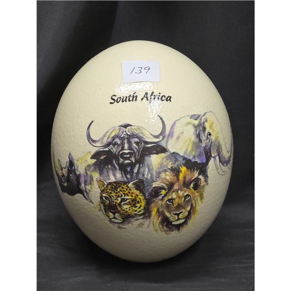 Painted South African Ostrich Egg