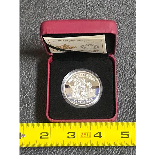 2015 Canada $5 "Banknote Vignette" Series 1oz .999 Fine Silver Proof Coin w/ Box & COA