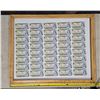 Image 1 : Framed uncut sheet of 1973 BOC Notes - 27.75"x 36"