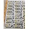Image 2 : Framed uncut sheet of 1973 BOC Notes - 27.75"x 36"