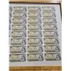 Image 3 : Framed uncut sheet of 1973 BOC Notes - 27.75"x 36"