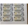 Image 5 : Framed uncut sheet of 1973 BOC Notes - 27.75"x 36"
