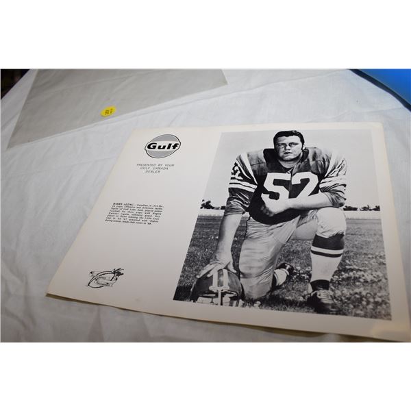 Gulf Oil “Gull Lake’s Barry Aldag” Saskatchewan Roughriders Card