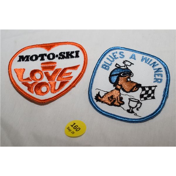 (2) 1970s NOS Vintage Snowmobile Patches