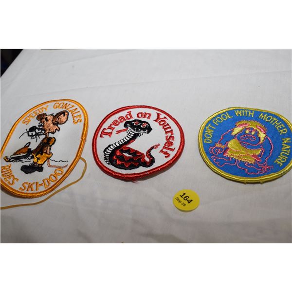 (3) 1970s NOS Vintage Snowmobile Patches