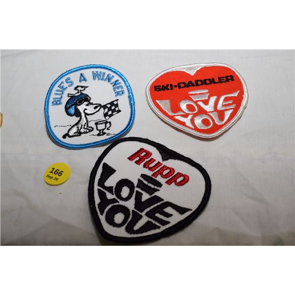 (3) 1970s NOS Vintage Snowmobile Patches