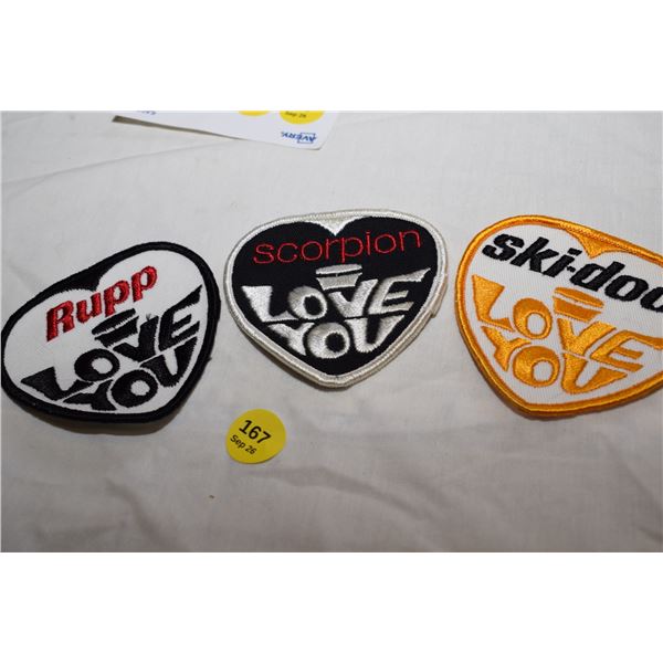 (3) 1970s NOS Vintage Snowmobile Patches