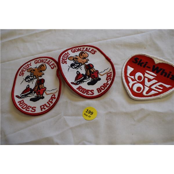 (3) NOS 1970s Snowmobile Patches