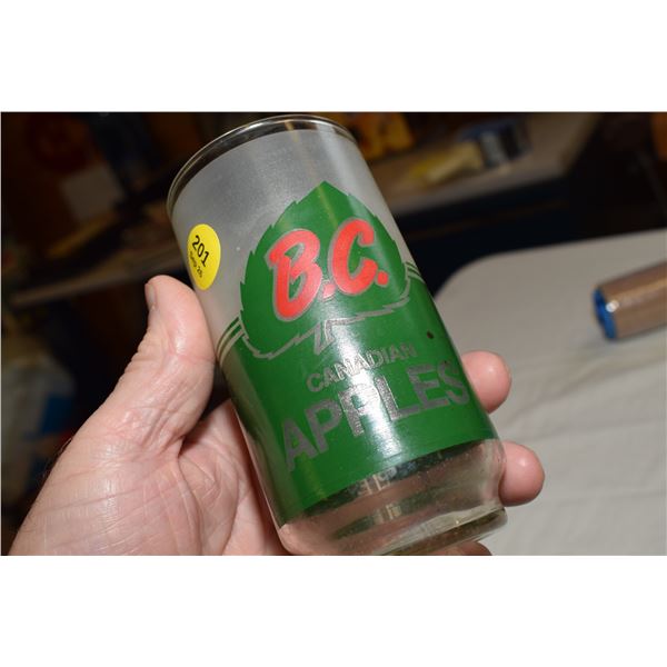 B.C. Apples Advertising Glass