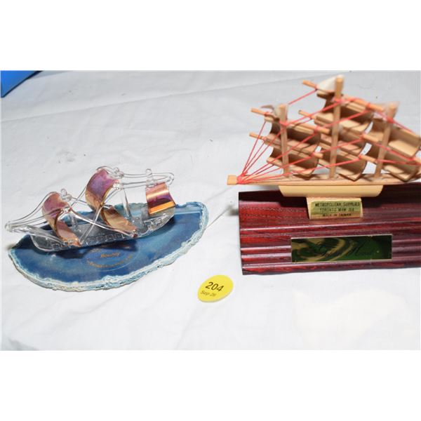 (2) Ship Figurines