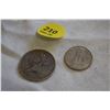 Image 1 : (2) Canada Silver Coins – 1944 Quarter, 1966 Dime
