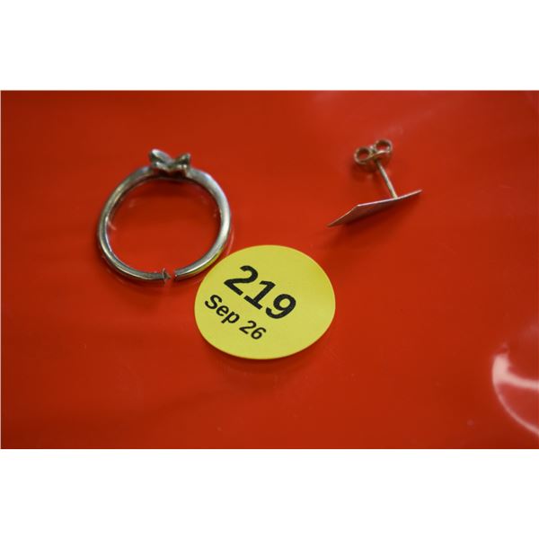 Scrap 14k Ring, 10k Earring