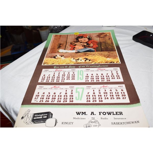 1957 Westinghouse Calendar