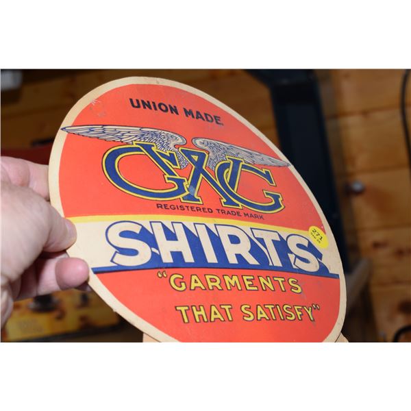 Old GWG Shirts Store Sign