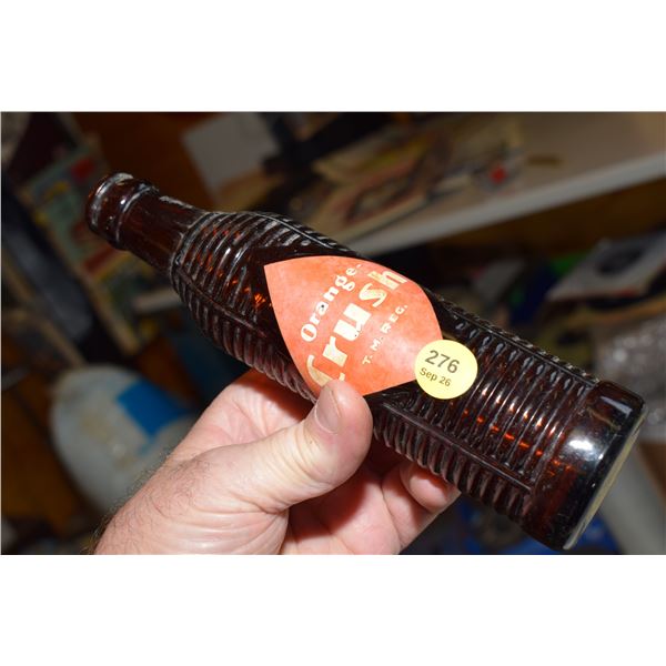 Vintage Glass Orange Crush Bottle