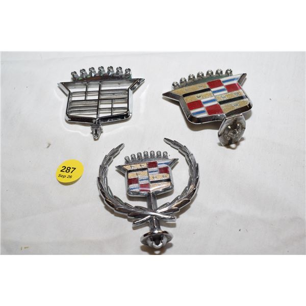 (3) Cadillac Emblems