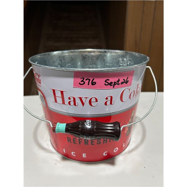 Coca-Cola bucket 8.5”w x 7”h