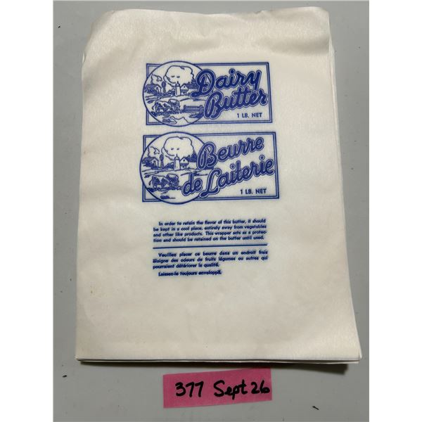1 lb. butter wrappers “Dairy Butter” (approx. 150 – 200)