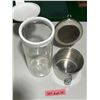 Image 2 : Plastic and stainless steel storage jars