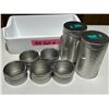 Image 2 : Tea/spice tins and plastic bin