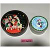 Image 1 : Christmas tin and set of Santa plates