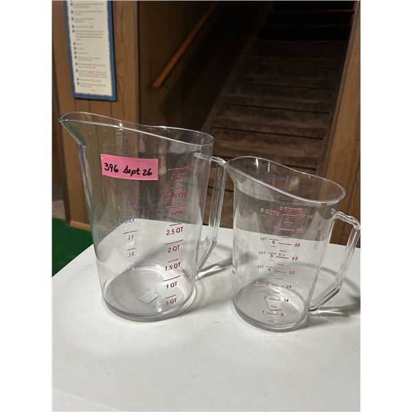 2 litre and 4 litre plastic pitchers