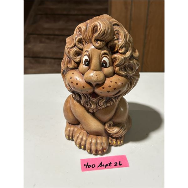 Happy Lion ceramic coin bank