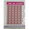 Image 1 : (40) US Elvis 29-cent Stamps w/ “Love me Tender” Music Sheet