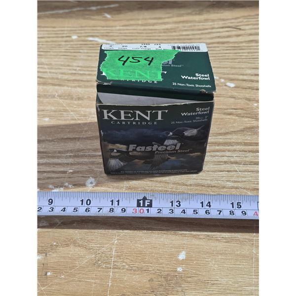 Kent Fasteel 3'' Inch 7/8 4 Shot 20GA Shells Full Box