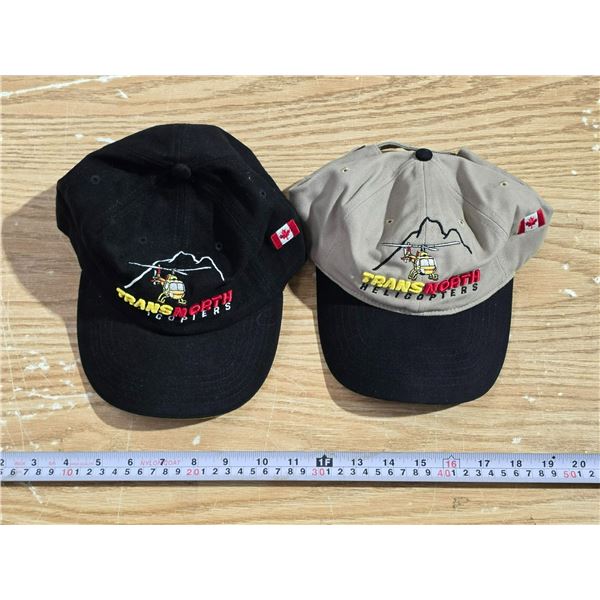 (2) Trans North Helicopter From Yukon NOS Caps Unused