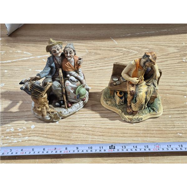 (2) Old Timer Figures 7x7 Stamped Nature Craft