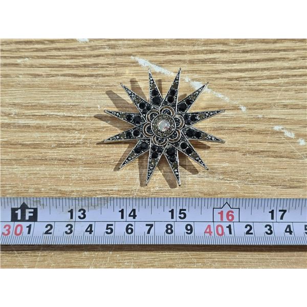 Star Brooch 3'' Long Stamped