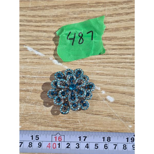 2'' Blue Stone Brooch