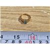 Image 1 : Gold Colored Ring Lito Blue Stone Stamp