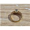 Image 3 : Gold Colored Ring Lito Blue Stone Stamp