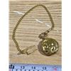Image 3 : Suisse Gold Colored Pocket Watch (Not Working) with Chain