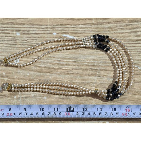 (5) Strane Pearl Necklace 20'' Long