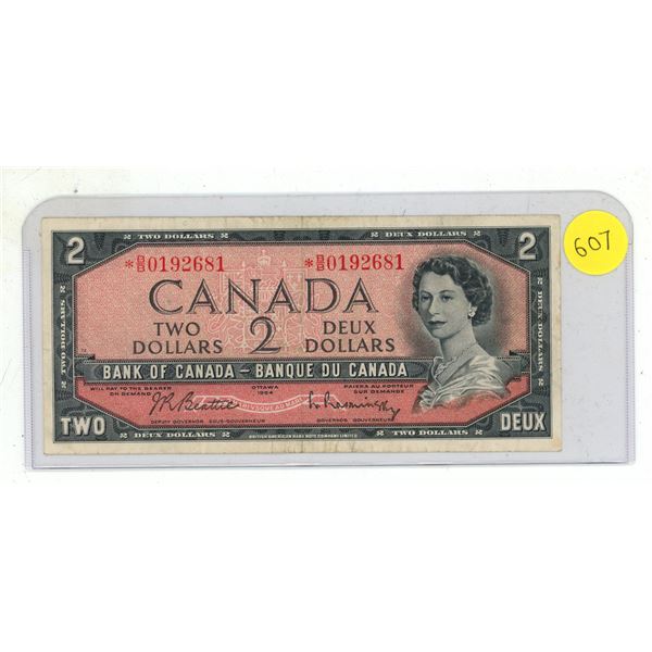 1954 Bank of Canada Two Dollar.